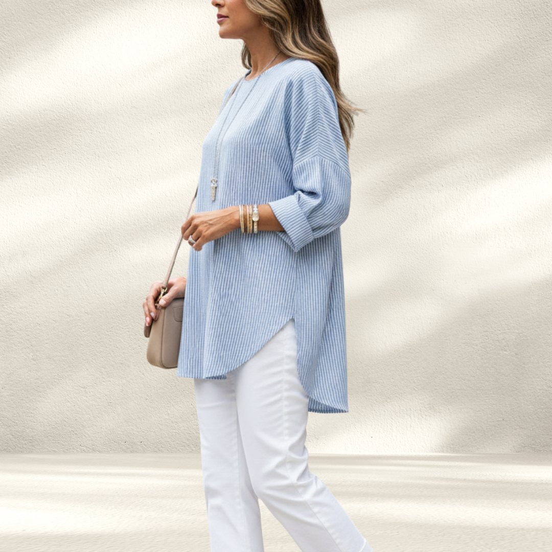 Rhea | Classic Striped Blouse