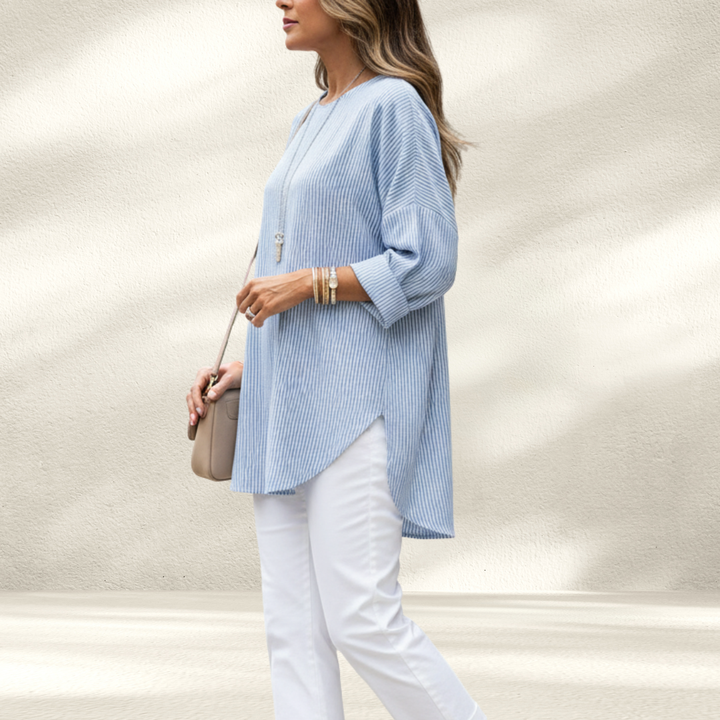 Rhea | Classic Striped Blouse