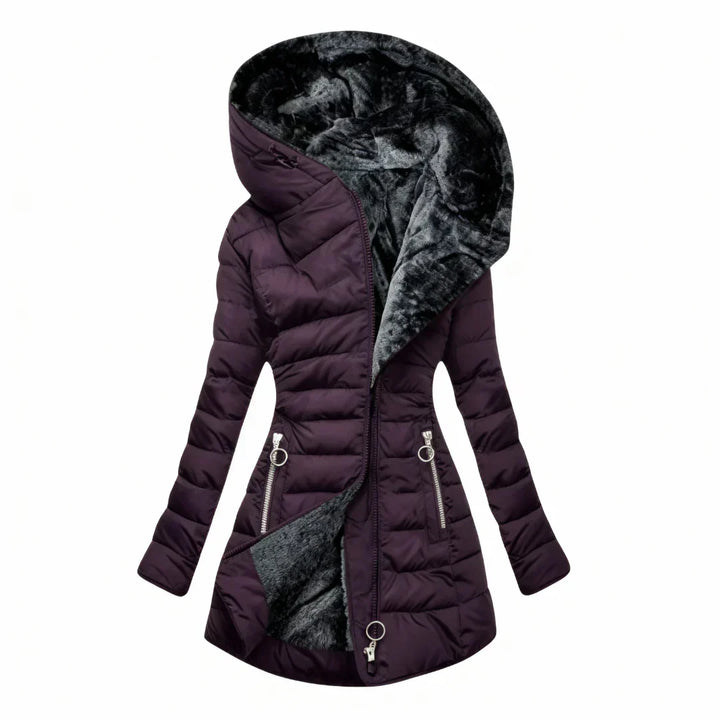 Marian | Slim-Fit Winter Coat with Fur Hood