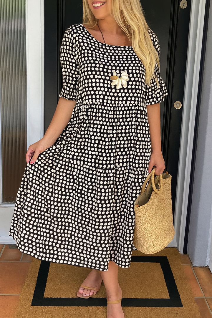Iris | Tiered Midi Dress | Sizes S to 4XL