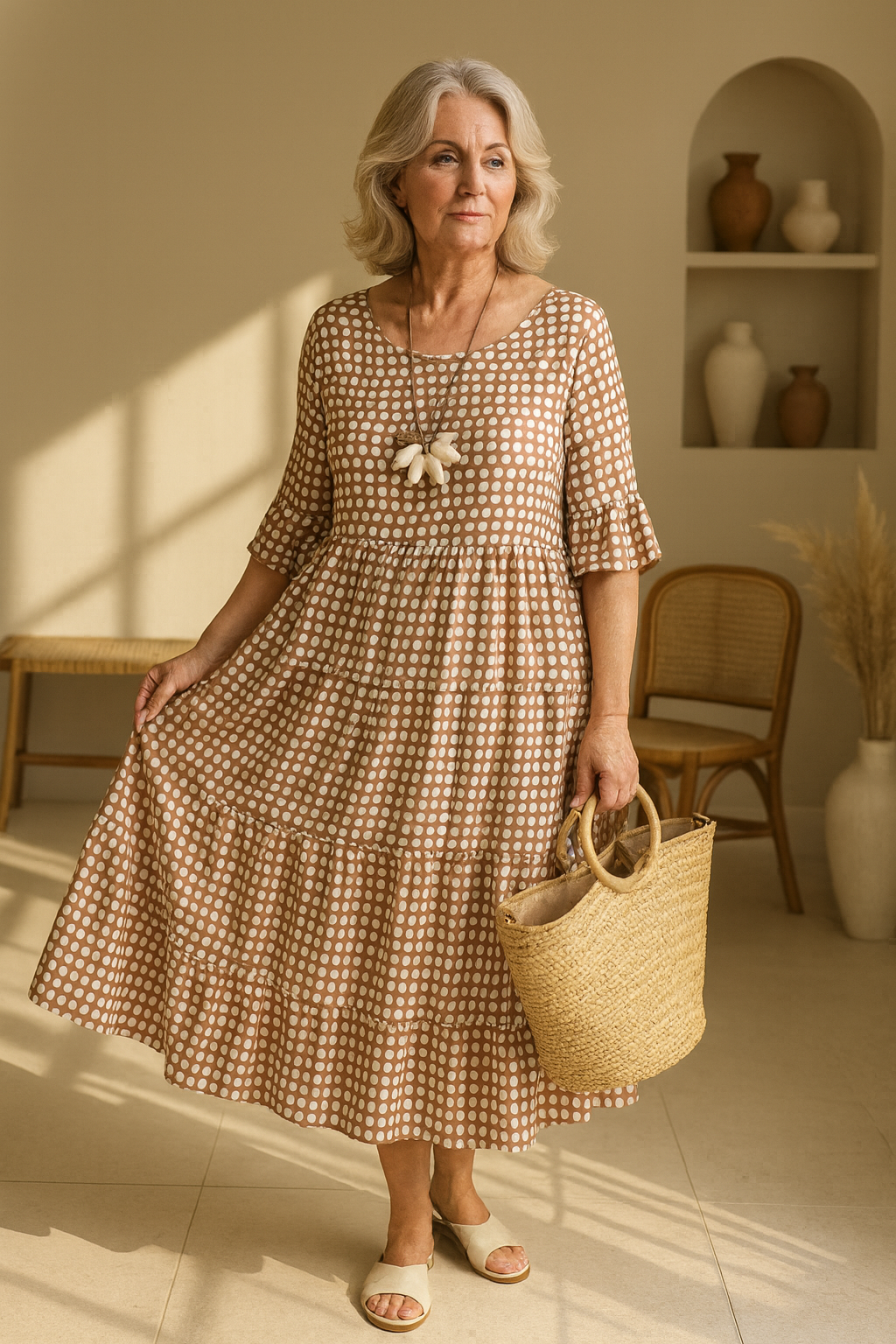 Iris | Tiered Midi Dress | Sizes S to 4XL
