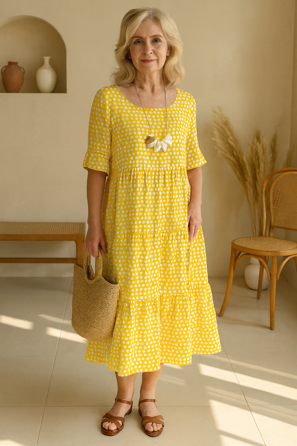 Iris | Tiered Midi Dress | Sizes S to 4XL