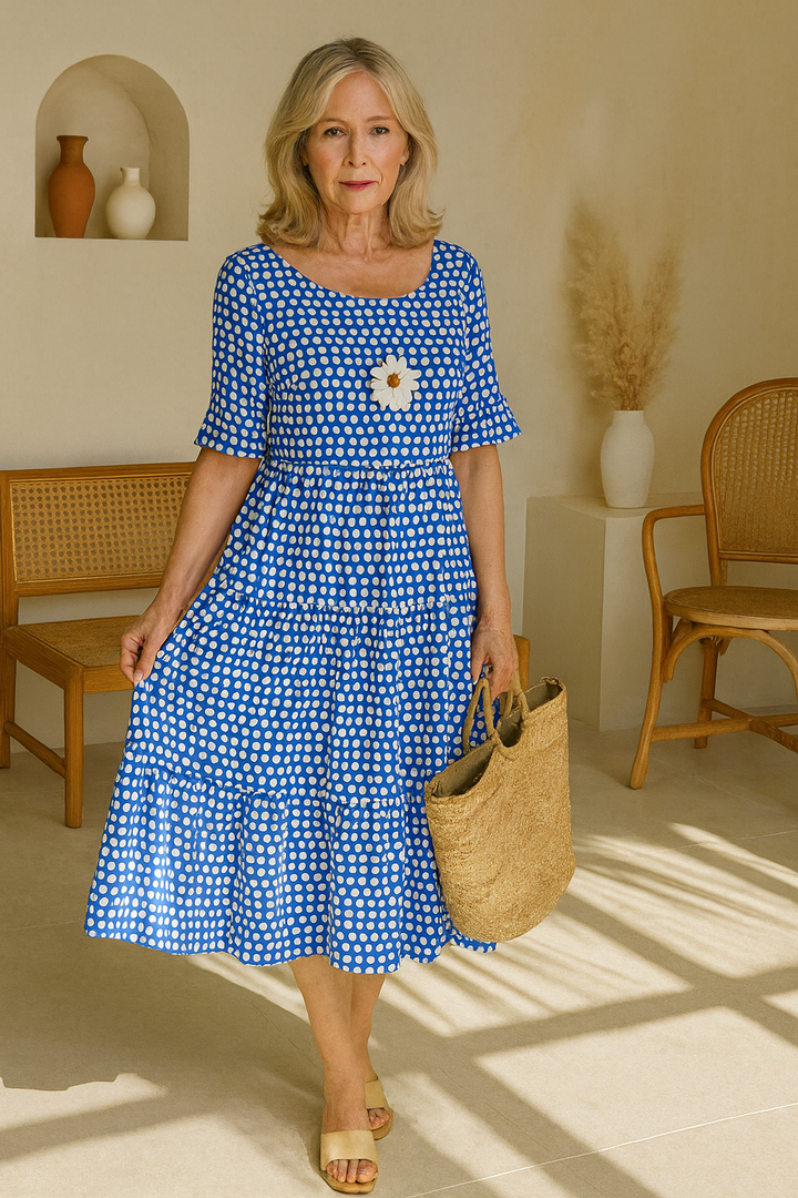 Iris | Tiered Midi Dress | Sizes S to 4XL