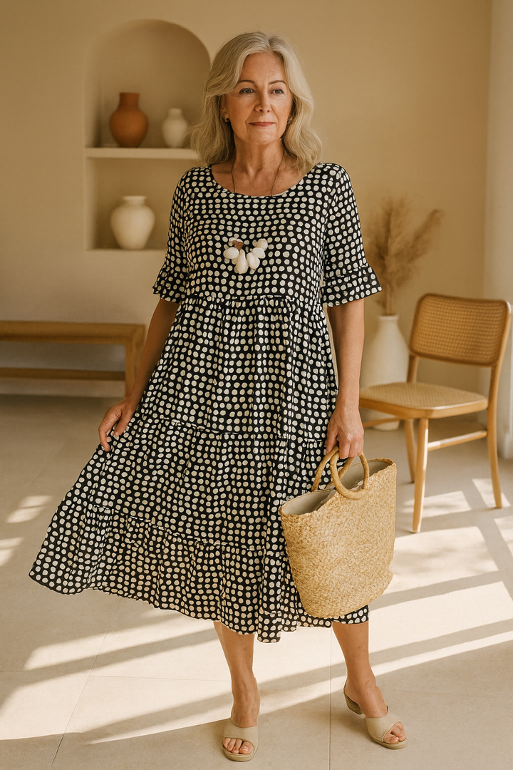 Iris | Tiered Midi Dress | Sizes S to 4XL