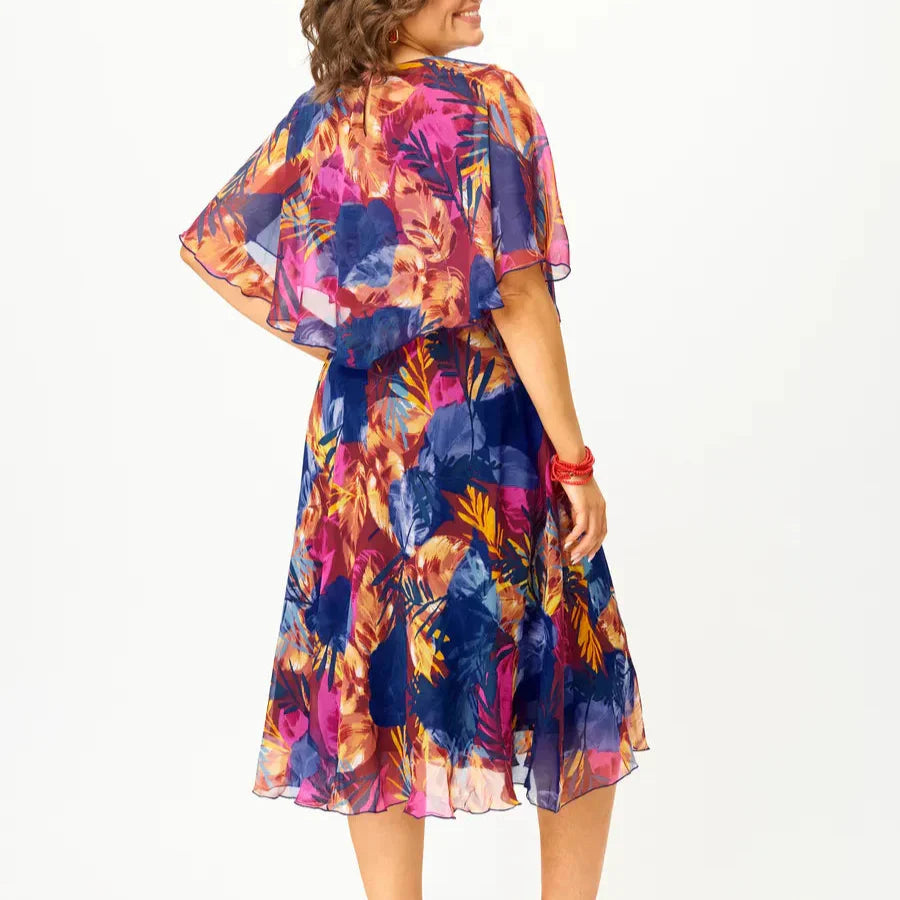 Barbara | Chiffon Midi Dress | Sizes S to 5XL