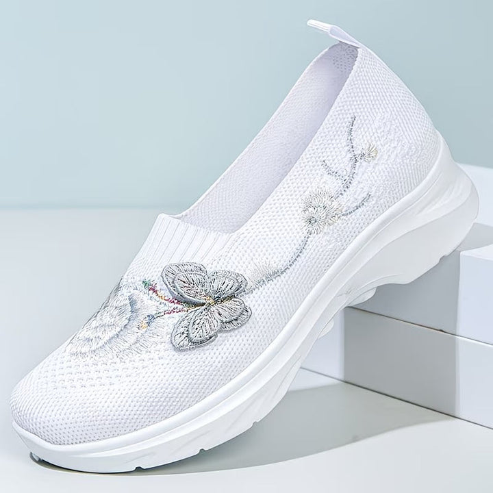 Leetha - Butterfly Embroidered Loafers