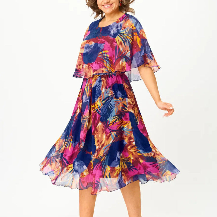 Barbara | Chiffon Midi Dress | Sizes S to 5XL