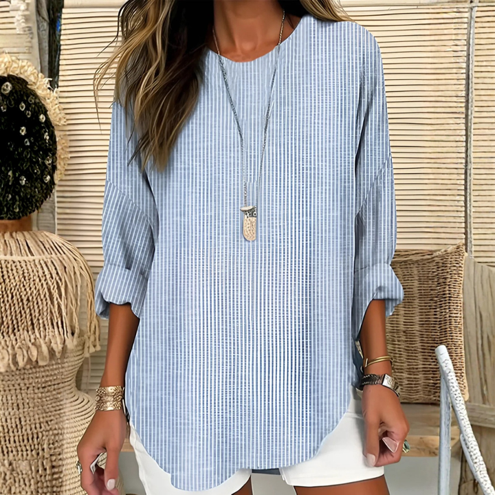 Rhea | Classic Striped Blouse