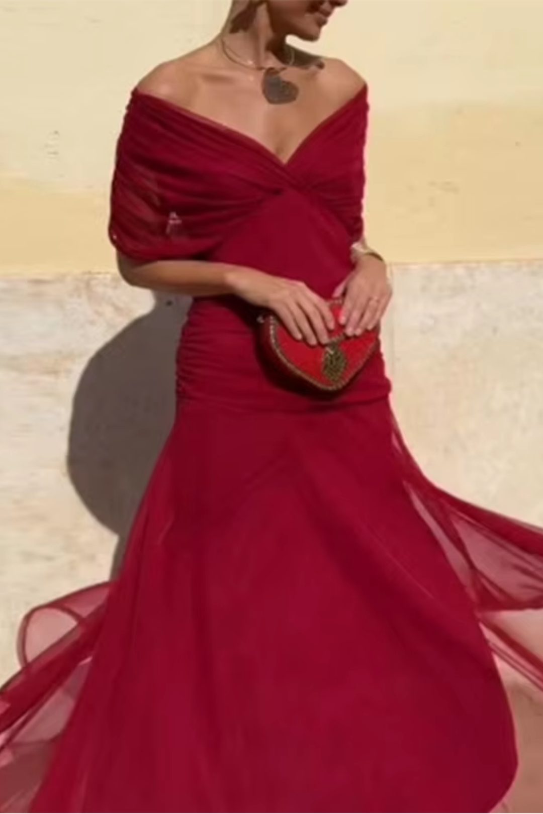 Nefeli - Elegant V-Neck Party Maxi Dress