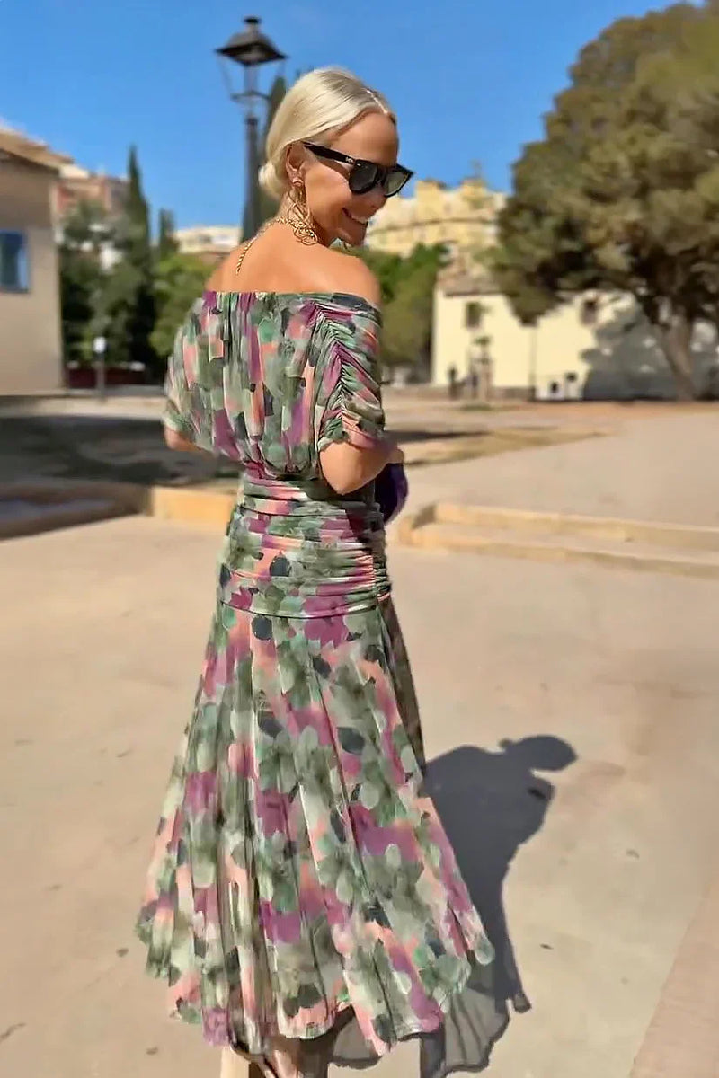 Nefeli - Elegant V-Neck Party Maxi Dress