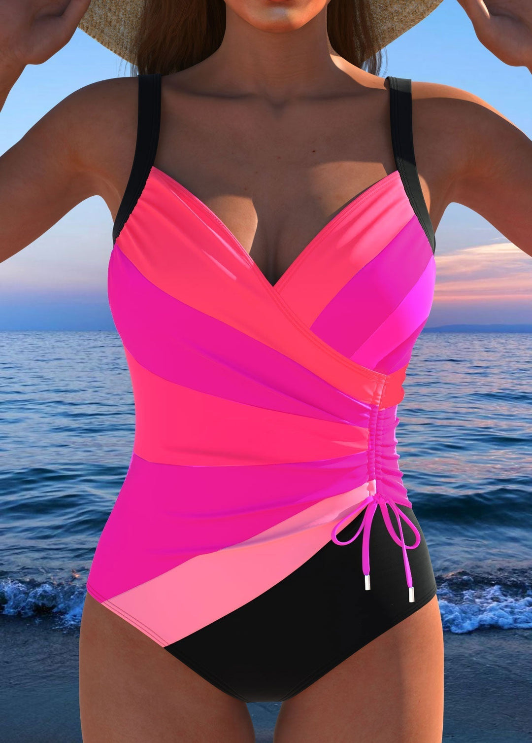 Serena | Wrap-Front Swimsuit | Sizes S to 3XL