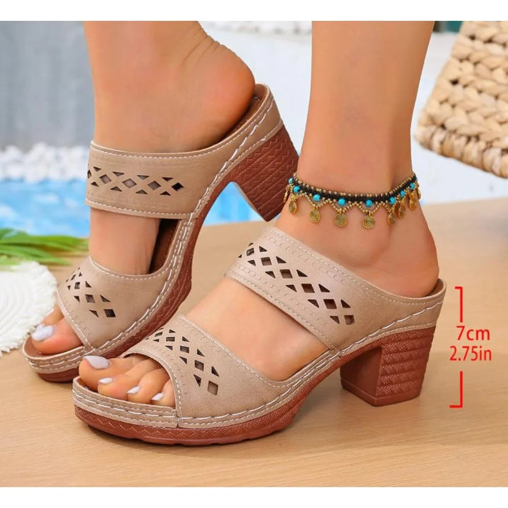 Linda | Block Heel Orthopedic Sandals