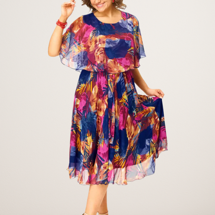 Barbara | Chiffon Midi Dress | Sizes S to 5XL
