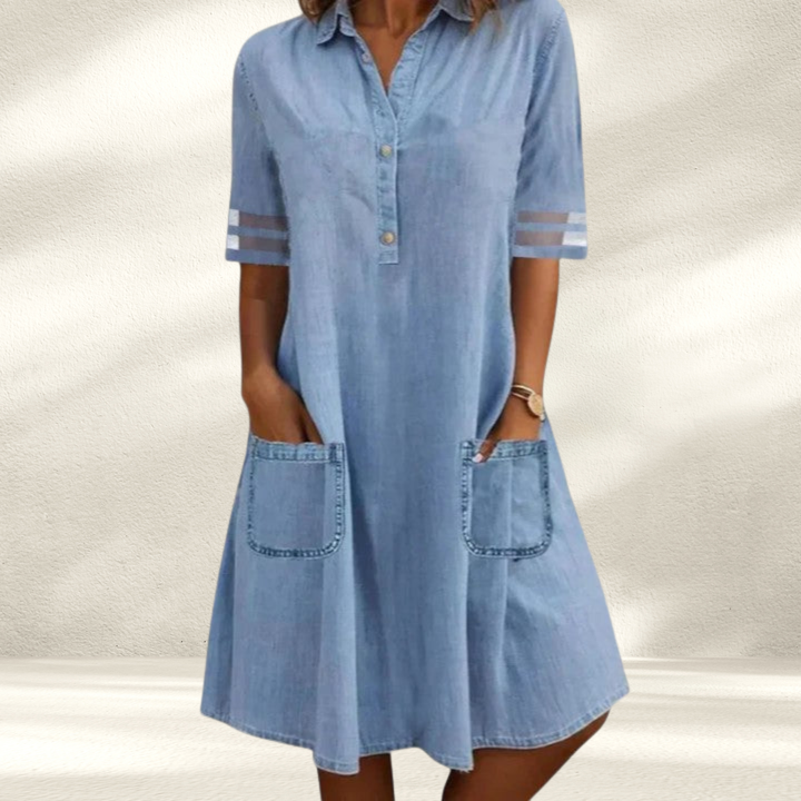 Brittany | Figure Flattering Denim Dress