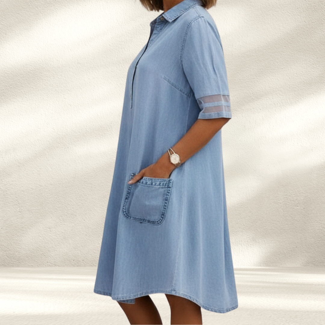 Brittany | Figure Flattering Denim Dress