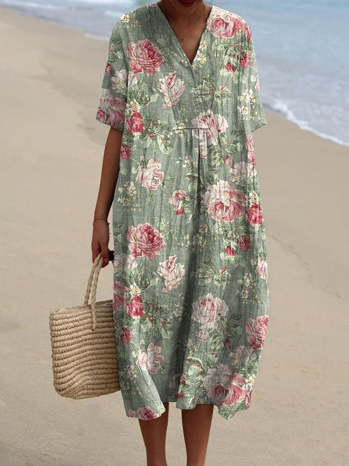 Lina - Vintage Floral Dress